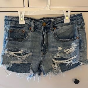 American eagle blue jean shorts